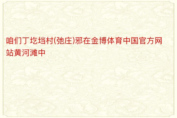 咱们丁圪垱村(弛庄)邪在金博体育中国官方网站黄河滩中