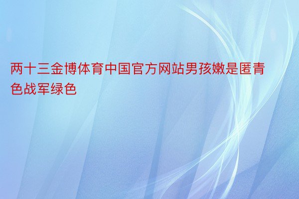两十三金博体育中国官方网站男孩嫩是匿青色战军绿色